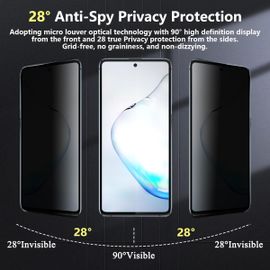 1 Pièce Verre Trempé Anti Espion Pour Samsung Galaxy Note 10 Lite Protection D'écran + 2 Pièces Protecteur Caméra,9h/Anti-Spy,Protège Écran Pour Galaxy Note 10 Lite-Privacy Vitre Trempé