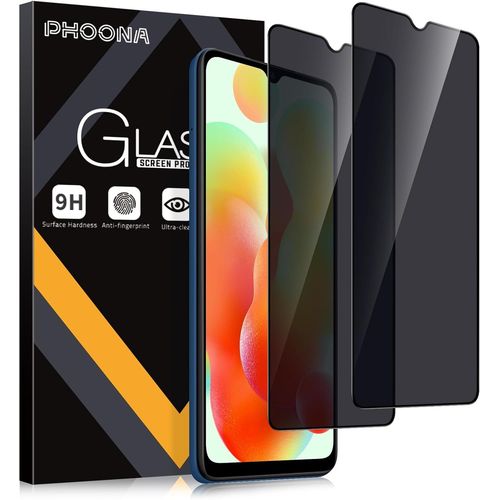 2 Pièces Anti-Espion Verre Trempé Pour Xiaomi Redmi 12c 6.71"", Privacy Protection D'écran Pour Redmi 12c, [Anti-Peeping] [Anti-Spy] [Dureté 9h] [Anti Rayures] Film Protection