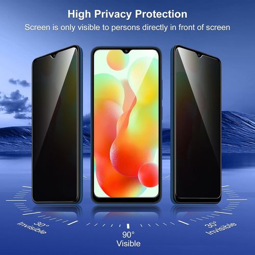 2 Pièces Anti-Espion Verre Trempé Pour Xiaomi Redmi 12c 6.71"", Privacy Protection D'écran Pour Redmi 12c, [Anti-Peeping] [Anti-Spy] [Dureté 9h] [Anti Rayures] Film Protection