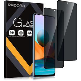 Kal-2 Pièces Anti-Espion Verre Trempé Pour Xiaomi Redmi Note 10 Pro/ 10 Pro Max,Privacy Protection D'écran,[Anti-Peeping] [Anti-Spy] [Dureté 9h] [Anti Rayures] Film Protection