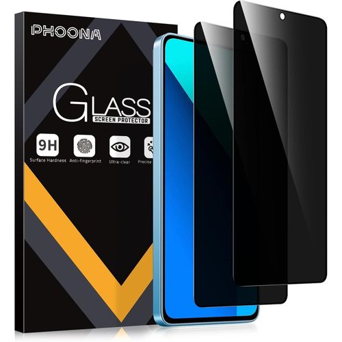 Cauc-2 Pièces Anti-Espion Verre Trempé Pour Xiaomi Redmi Note 13 4g/5g, Privacy Protection D'écran Pour Redmi Note 13, Anti-Peeping, Anti-Spy, Dureté 9h, Anti Rayures Film Protection