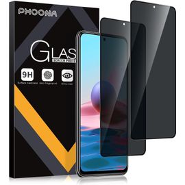 Kal-2 Pièces Anti-Espion Verre Trempé Pour Xiaomi Redmi Note 10/Note 10s 4g,Privacy Protection D'écran Pour Redmi Note 10 4g,[Anti-Peeping] [Anti-Spy] [Dureté 9h] [Anti Rayures] Film Protection