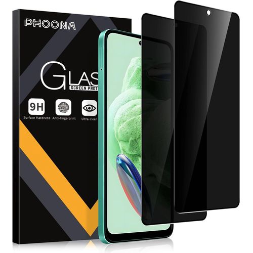 Kal-2 Pièces Anti-Espion Verre Trempé Pour Xiaomi Redmi Note 12 4g/5g, Privacy Protection D'écran Pour Redmi Note 12, [Anti-Peeping] [Anti-Spy] [Dureté 9h] [Anti Rayures] Film Protection