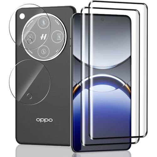Cauc-2 Pièces Verre Trempé Pour Oppo Find X8 Pro Protection D'écran + 2 Pièces Protecteur Caméra, Dureté 9h/Sans Bulles, Protection Écran Pour Oppo Find X8 Pro - Hd Vitre Trempé