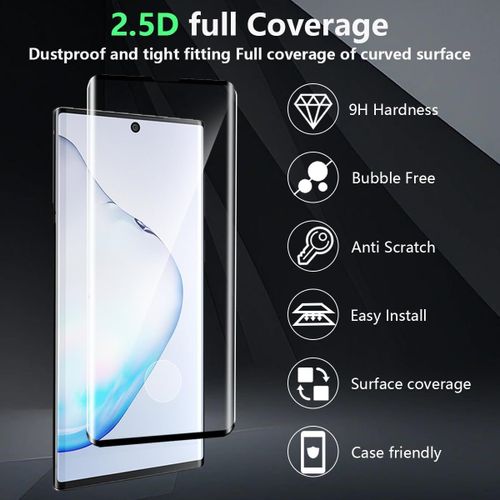 2 Pièces Verre Trempé Pour Samsung Galaxy Note 10 Plus Protection D'écran + 2 Pièces Protecteur Caméra,Dureté 9h/Sans Bulles,Protection Écran Pour Galaxy Note 10 Plus-Hd Vitre Trempé