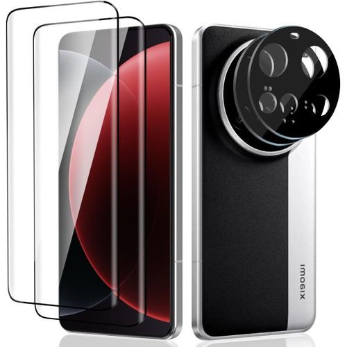 Kal-Verre Trempé Pour Xiaomi 15 Ultra Protection Ecran 2 Pièces + Caméra Protecteur 2 Pièces, Haut Définition, Dureté 9h,Sans Bulle, Anti-Rayures Protection Écran Pour Xiaomi 15 Ultra