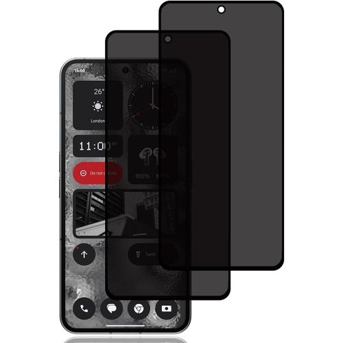CAUC-Verre Trempé Anti-Espion pour Nothing Phone (2) [2 Pièces], Protection D'écran Anti-Espion, Protecteur D'écran de Confidentialité, 9H Dureté, Sans Bulles, Privacy Protecteur Écran pour Nothing P