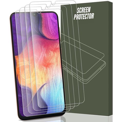 Cauc-4 Pièces Verre Trempé Pour Samsung Galaxy A50 Protection D'écran, Dureté 9h Glass Anti Rayures - Hd Ultra Transparent, Film Verre Protection Samsung Galaxy A50