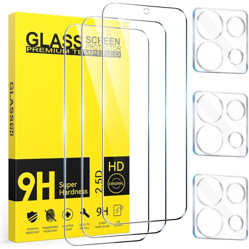 3 Pièces Verre Trempé Pour Xiaomi Redmi Note 13 Pro 5g Avec 3 Pièces Caméra Arrière Protecteur, Ultra Résistant Film Protection Écran, Anti-Rayures, Sans Bulles Film Protection Écran