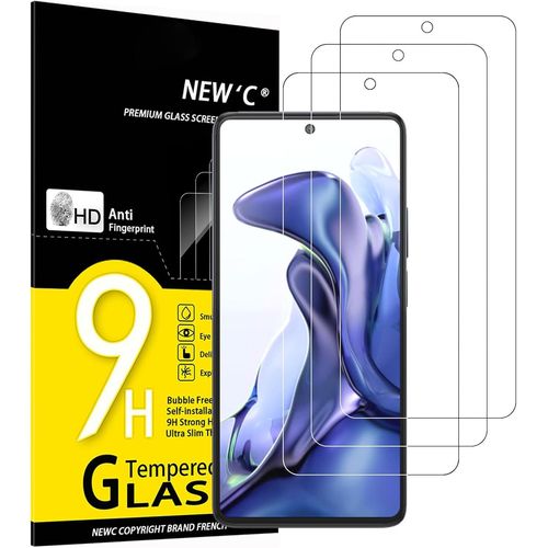 Pack Of 3 Tempered Glass Screen Protector For Xiaomi 11t 5g / Xiaomi 11t Pro 5g, Effective Scratch-Free Screen Protector \ Bubble-Free \ Ultra Resistant (0.33 Mm Hd Ultra Transparent) 9h