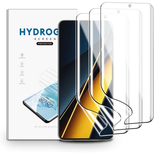 KAL-Film Hydrogel Pour Xiaomi Poco X6 Pro 5G, 3 Pièces Tpu Film Protection Écran Hd Clair Doux Transparent Film De Protection D'Écran
