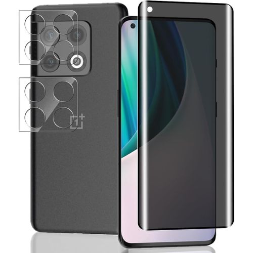 ERYI-1 Pièce Verre Trempé Anti Espion Pour Oneplus 10 Pro Protection D'Écran + 2 Pièces Protecteur Caméra, Dureté 9H/Anti-Spy, Protège Écran Pour Oneplus 10 Pro - Privacy Vitre Trempé
