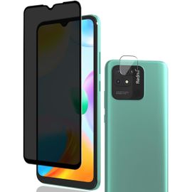 Verre Trempé Protection Écran Pour Xiaomi Redmi 10c, Anti-Espion 1 Pièce + Caméra Arrière Protecteur 1 Pièce, 9h Dureté