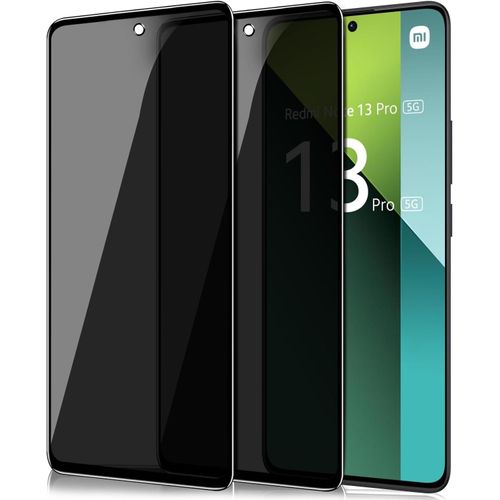 Cauc-Anti-Espion Verre Trempé Pour Xiaomi Redmi Note 13 Pro 5g, [2 Pièces] Anti-Spy Privacy Film Protection Vitre 3d Couverture Complète 9h Ultra Résistant Écran Privé Protecteur