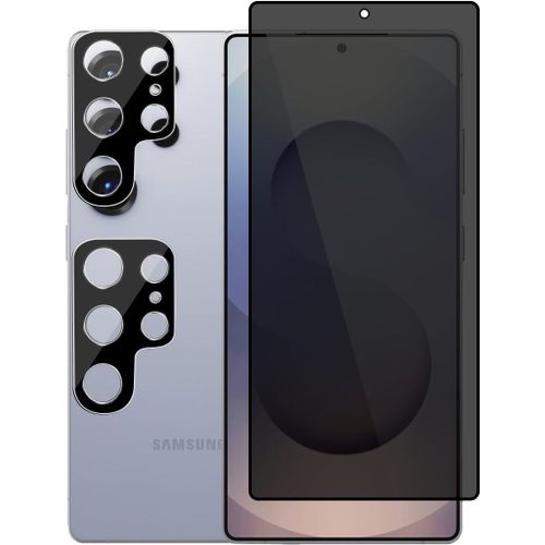 Verre Trempé Anti Espion Pour Samsung Galaxy S25 Ultra 5g,1 Pièces Privacy Film Et 2 Pièces Protecteur Caméra Arrière,Anti-Rayures Anti-Spy Protection Écran Pour Samsung S25 Ultra 5g