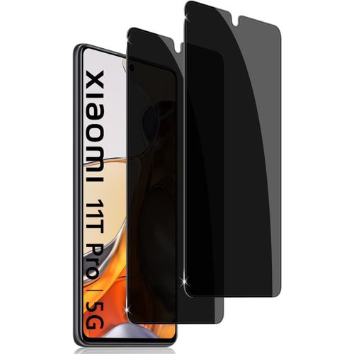 SJZG-Pour Xiaomi 11T/11T Pro Anti-Espion Verre Trempé,2 Pièces 9H Dureté Privacy Verre Trempé Membrane Anti-Spy Protection D'Écran Anti-Peeping Anti Rayures Film Protection