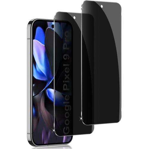 Ersan-Pour Google Pixel 10/10 Pro/Pixel 9/9 Pro Anti-Espion Verre Trempé 2 Pièces, 9h Dureté Privacy Verre Trempé Membrane Anti-Spy Protection D'écran Anti-Peeping Anti Rayures Film Protection