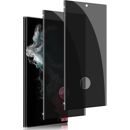For Samsung Galaxy S22 Ultra 5g Tempered Glass 2 Pieces, 9h Hardness Privacy Tempered Glass Membrane Anti-Peeping Screen Protector Anti Scratch Film Protection