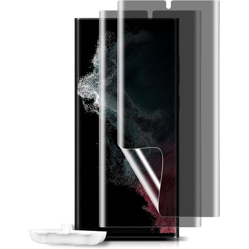 Protection Écran Anti-Espion Pour Samsung Galaxy S22 Ultra 5G, Protection D'Écran À Couverture, [2 Pièces] Anti-Spy Non-Verre, Film Tpu Privacy Flexible Pour Samsung Galaxy S22 Ultra 5G