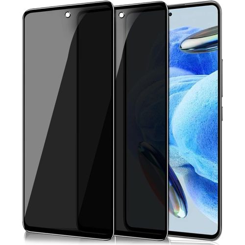 Kal-Anti-Espion Verre Trempé Pour Xiaomi Redmi Note 12 5g, [2 Pièces] Anti-Spy Privacy Film Protection Vitre 3d Couverture Complète 9h Ultra Résistant Écran Privé Protecteur