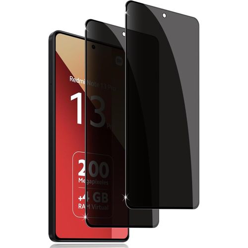 Kal-Pour Xiaomi Redmi Note 13 Pro 4g Anti-Espion Verre Trempé 2 Pièces, 9h Dureté Privacy Verre Trempé Membrane Anti-Spy Protection D'écran Anti-Peeping Anti Rayures Film Protection