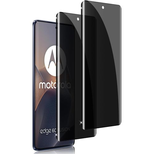 Pour Motorola Edge 60 Fusion - 2 Pièces Verre Trempé Protection D'écran Anti-Espion 9h Anti-Rayures Haute Sensibilité Installation Sans Bulles