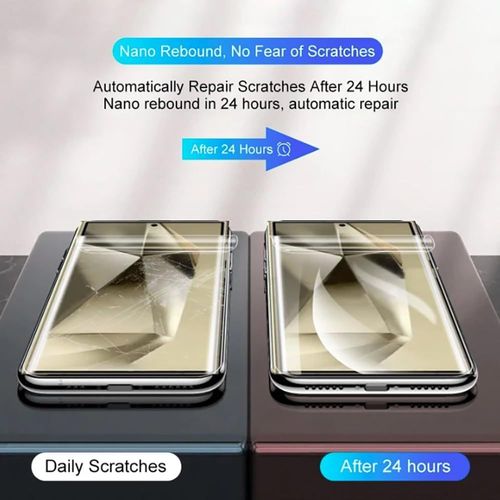 [2 Pièces Transparent Protection Ecran Pour Samsung Galaxy S24 5g, Hd Hydrogel Tpu Souple Film Protecteur [Anti Rayures][Anti-Huile][Pas Facile À Casser]