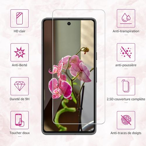 2 Pièces Verre Trempé Pour Google Pixel 7a 5g, Sans Bulles, Couverture 2.5d, Dureté 9h Protection Écran, Sensible Au Toucher, 0.33mm Haute Définition Transparent Pixel 7a Vitre Protection