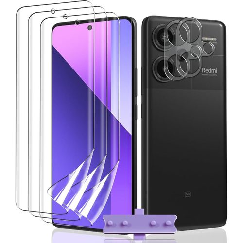 3+2 Pièces Pour Xiaomi Redmi Note 13 Pro Plus 5g Protection Écran Tpu Souple [Pas Verre Trempé] + Xiaomi Redmi Note 13 Pro Plus 5g Caméra Verre Trempé, Hd Anti Rayures Protecteur D'écran