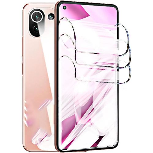2 Pcs Film Hydrogel Pour Xiaomi Mi 11 Lite 5g / Mi 11 Lite Ne 5g (6.55""), Films De Protection D'écran 3d, Transparent Empreinte Digitale Débloqué