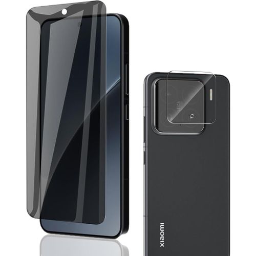 Kal-Verre Trempé Anti-Espion Pour Xiaomi 15,Film Anti-Espion 1 Pièces + Xiaomi 15 Caméra Arrière Protecteur 1 Pièces,9h Dureté,Anti-Rayures,Sans Bulles Pour Xiaomi 15 Protection Décran