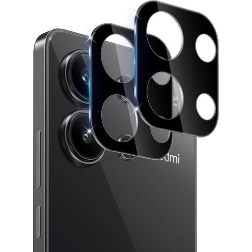 Pour Xiaomi Redmi Note 13 4g Protection Caméra, 2 Pièces 9h Dureté Ultra Hd Film Verre Trempé, Sans Bulle Anti-Rayures Ultra Résistant Film Caméra Protection Écran - Noir