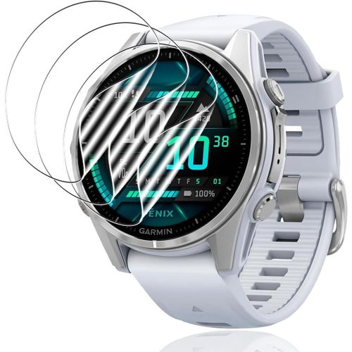 Kal-Protection Décran Pour Garmin Fenix 8 51mm Film Flexible Tpu [3 Pièces]Sans Bulles/Anti-Rayures/Hd Clair Film Protection Pour Garmin Fenix 8 51mm Protection Décran