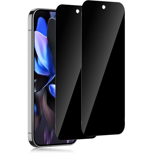 CAUC-2 Pièces Verre Trempé Anti-Espion pour Google Pixel 9/9 Pro, Dureté 9H Couverture Complète Film Protection écran de Confidentialité, Anti-Trace Anti-Spy Privacy Protecteur