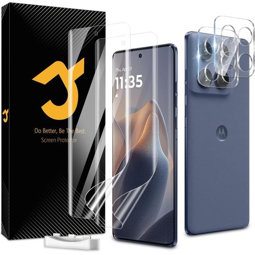 Cauc-2 X Pour Protection Écran Motorola Edge 60 Fusion [Non-Verre], 2 X Verre Trempé D'objectif, Sans Bulles, Facile À Installer, Ultra-Hd