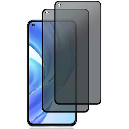 Verre Trempé Anti-Espion Pour Xiaomi Mi 11 Lite (2 Pcs) ¿ Protection Vie Privée 9h, Oléophobe Anti-Traces (Déverrouillage Empreinte Non Compatible)