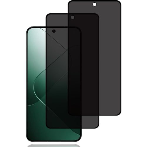 Verre Trempé Anti-Espion Pour Xiaomi 14 5g (2 Pièces) ¿ Protecteur D'écran Confidentialité 9h Anti-Rayures Sans Bulles Revêtement Oléophobe