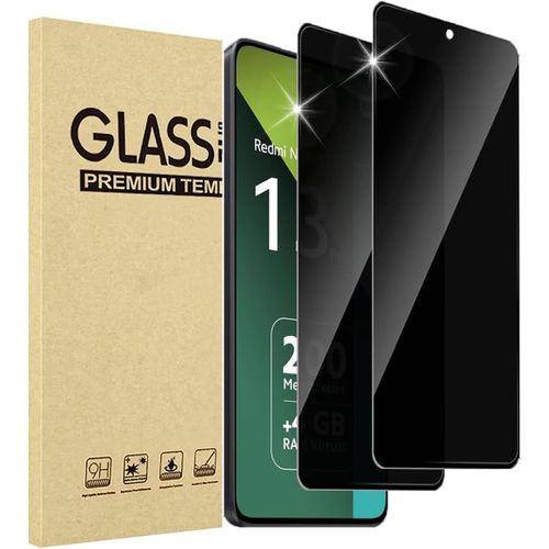 Jlslj-Verre Trempé Anti-Espion Pour Xiaomi Redmi Note 13 Pro 5g, [2 Pièces] Privacy Protection D'écran Pour Redmi Note 13 Pro 5g Couverture Complète Film Protecteur Vitre Dureté 9h Privé Protecteur