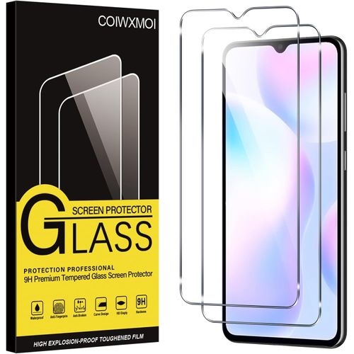 KAL-Verre Trempé Pour Xiaomi Redmi 9A, Xiaomi Redmi 9C [2 Pièces], Film De Vitre Protection Écran Dureté 9H Anti Rayures Avec Haute Transparent Sans Bulless Hd Haute Clair Protecteur D'Écran
