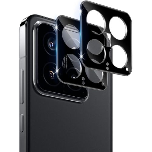 Pour Xiaomi 14 Protection Caméra, 2 Pièces 9h Dureté Ultra Hd Film Verre Trempé, Sans Bulle Anti-Rayures Ultra Résistant Film Caméra Protection Écran - Noir