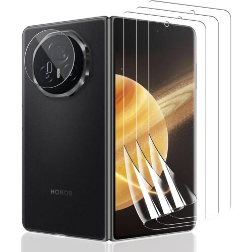 3+1 Pi¿¿ces pour Honor Magic V3 Protection ¿¿cran TPU Souple [Pas Verre Tremp¿¿] + Honor Magic V3 Cam¿¿ra Verre Tremp¿¿, HD Anti Rayures Protecteur D'¿¿cran pour Honor Magic V3