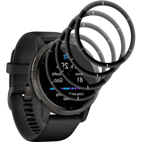 Cauc-4 Pi¿¿Ces Verre Tremp¿¿ Pour Garmin Venu 2 Protection D'¿¿Cran, Anti Rayures/Hd, 3d Incurv¿¿ Protection ¿¿Cran Pour Garmin Venu 2 - Pmma Film Protecteur Composite
