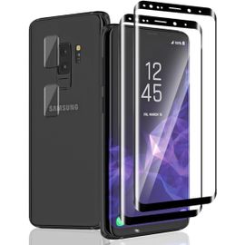 2 Pièces Verre Trempé Pour Samsung Galaxy S9 Protection D'écran + 2 Pièces Protecteur Caméra, Dureté 9h/Sans Bulles, Protection Écran Pour Galaxy S9 - Hd Vitre Trempé