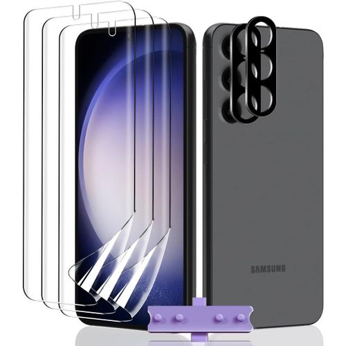 3+2 Pieces For Samsung Galaxy S23 Soft Tpu Screen Protector [No Tempered Glass] + Samsung Galaxy S23 Camera Tempered Glass, Hd Anti-Scratch Screen Protector
