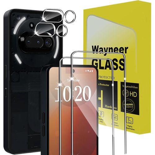 CAUC-Verre Trempé Pour Nothing Phone 3A, [2+2 Pièces] Vitre Protection écran Protection Camera, 9H Dureté Ultra HD Anti Rayures Film Protection écran