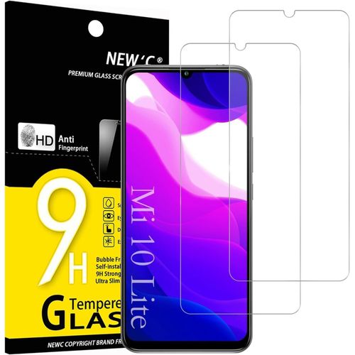 Lot De 2, Verre Trempé Pour Xiaomi Mi 10 Lite (6,57""), Film Protection Écran Efficace Contre Les Rayures - Ultra Résistant (0,33Mm Hd Ultra Transparent) Dureté 9H Glass[LOT6190937]