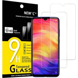 IAWAN-Lot de 2, Verre Trempé pour Xiaomi Redmi Note 7, Redmi Note 7 Pro, Redmi Note 7s, Film Protection écran sans Bulles d'air Ultra Résistant (0,33mm HD Ultra Transparent)