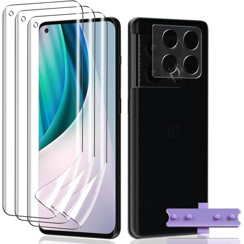 3+1 Pièces Pour Oneplus 10 Pro: Protection Écran Tpu Souple [Non Verre Trempé] + Caméra Verre Trempé, Hd Anti Rayures Protecteur D'écran