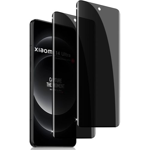 Sjzg-Pour Xiaomi 14 Ultra 5g Anti-Espion Verre Trempé,2 Pièces 9h Dureté Privacy Verre Trempé Membrane Anti-Spy Protection D'écran Anti-Peeping Anti Rayures Film Protection