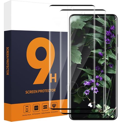 KAL-Verre Trempé Pour Samsung Galaxy S21 Ultra 5G, 9H Dureté Anti Rayures Protection Écran, Haute Sensibilité Sans Bulle, Hd S21 Ultra Vitre Protection (2 Pièce Bords Noirs Incurvés En 3D)